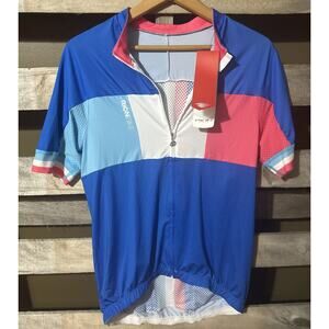 NWT Rion Bike Jersey Blue Pink White Full Zip Men’s XL